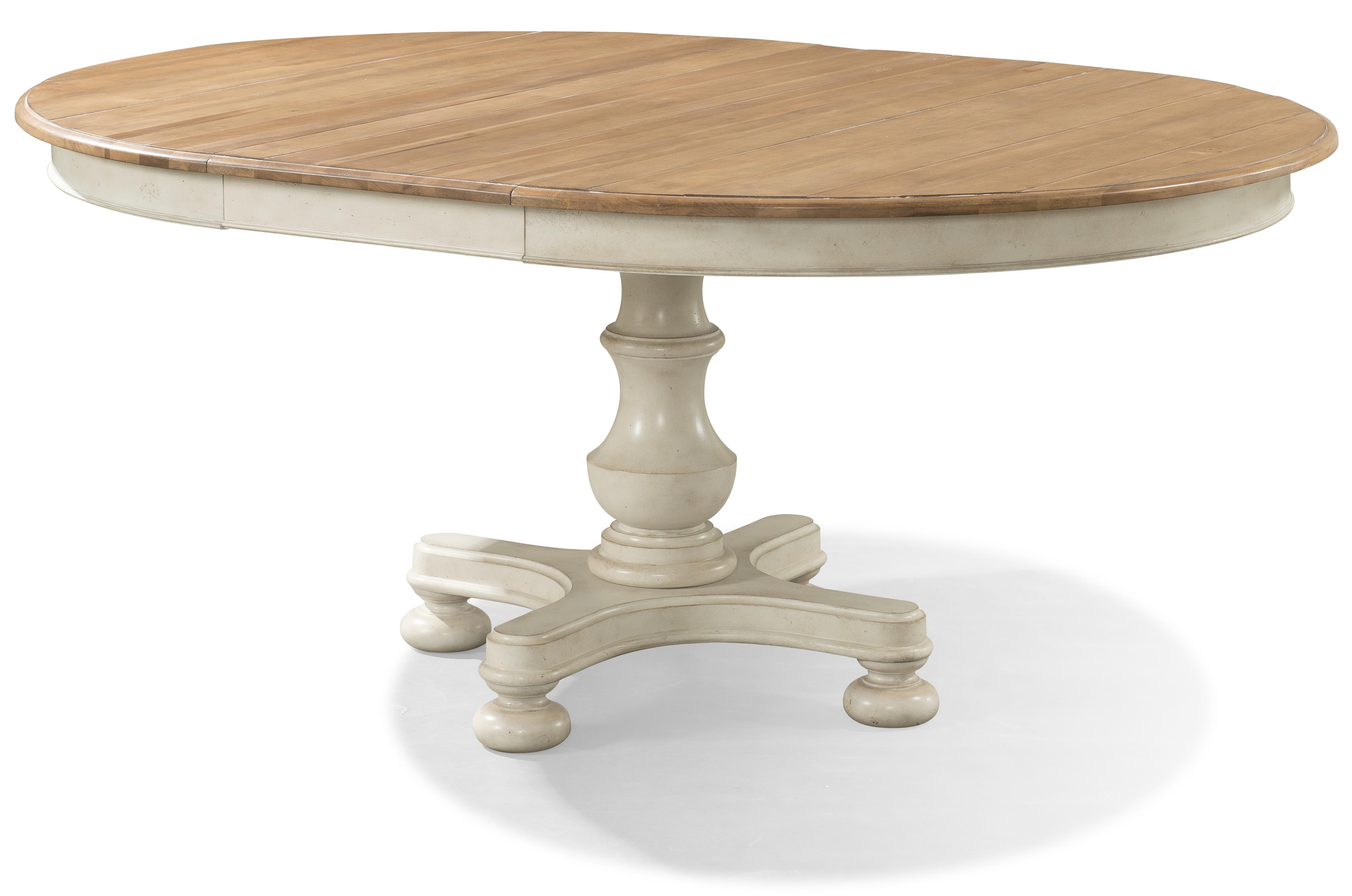 Cresent Fine Furniture Cottage Round Pedestal Table in Two Tone Find